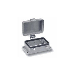 Embase encastrée 32A, Aluminium moulé sous pression, acier inoxydable, IP67, Sortie basse